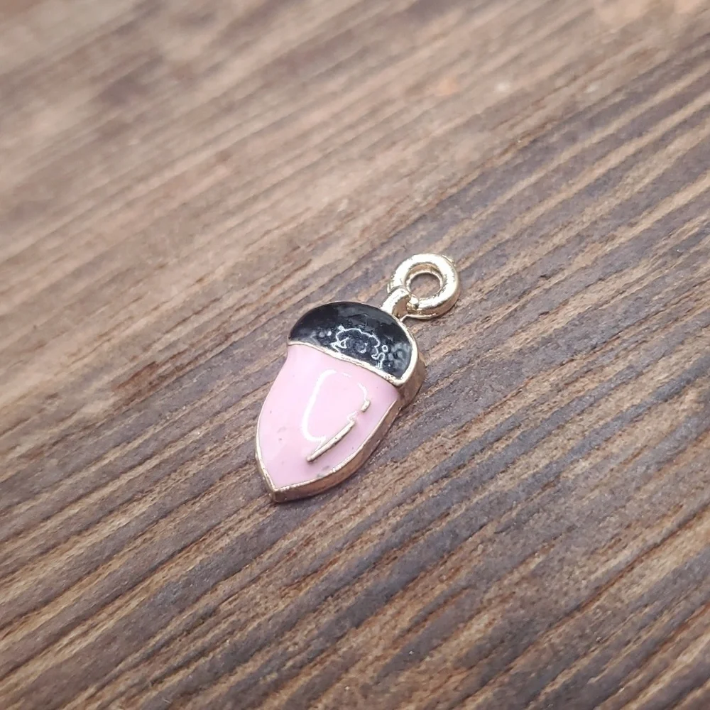 P106‎ pink cottagecore acorn charm